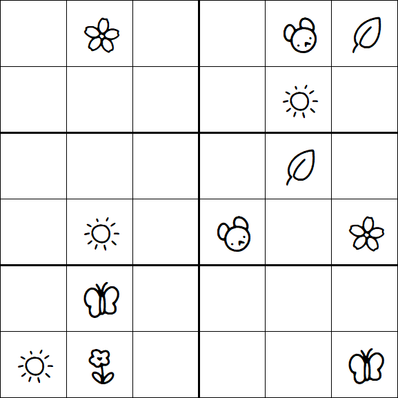 Kids Sudoku 6x6 - Difficile