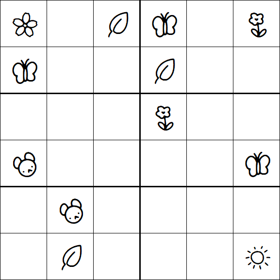 Kids Sudoku 6x6 - Difficile