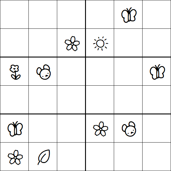 Kids Sudoku 6x6 - Difficile