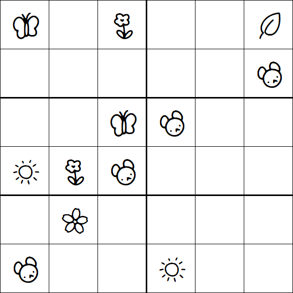 Kids Sudoku 6x6 - Difficile
