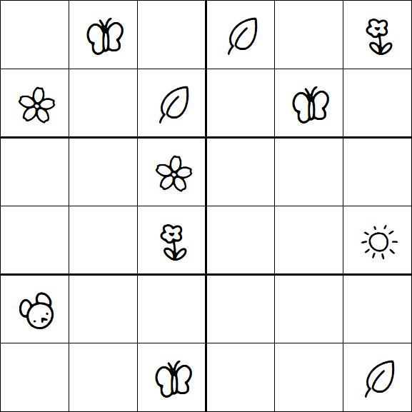 Kids Sudoku 6x6 - Difficile