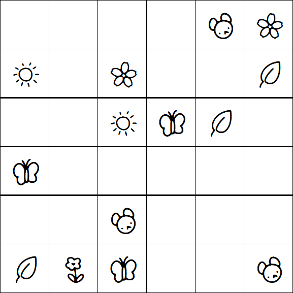 Kids Sudoku 6x6 - Difficile