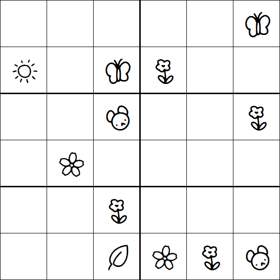 Kids Sudoku 6x6 - Difficile