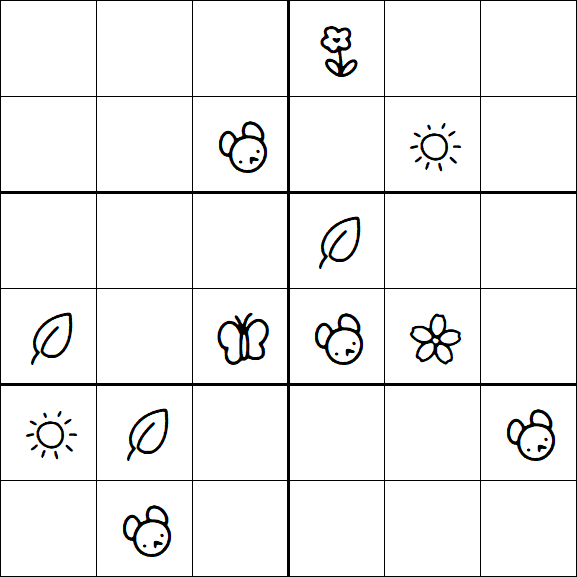 Kids Sudoku 6x6 - Difícil