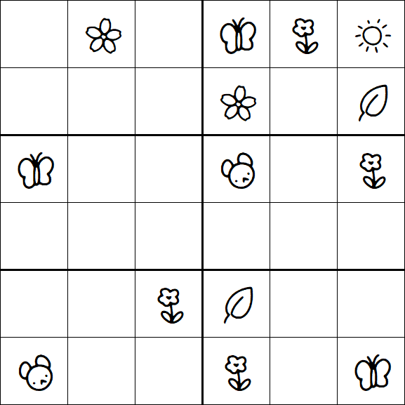 Kids Sudoku 6x6 - Difficile