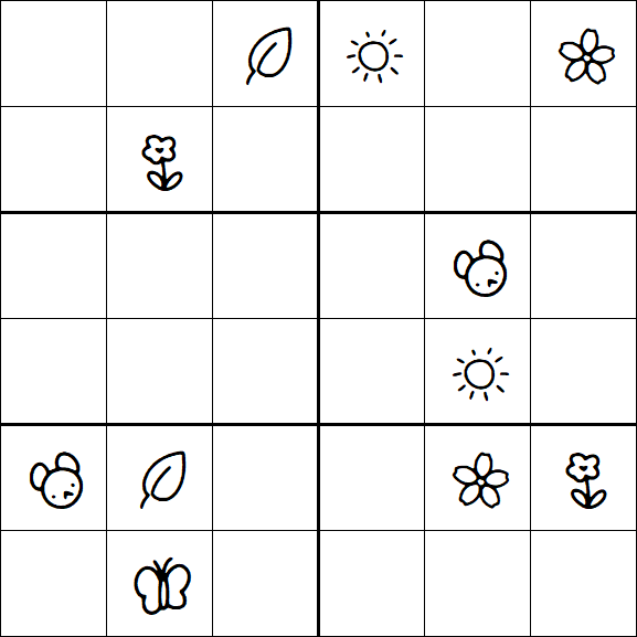 Kids Sudoku 6x6 - Difícil