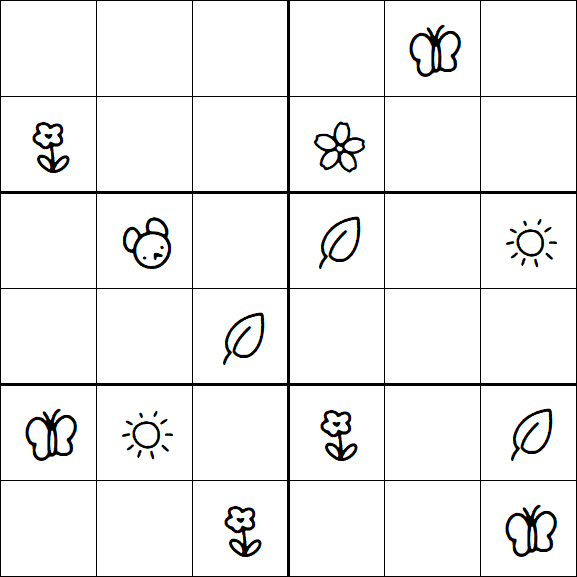 Kids Sudoku 6x6 - Difícil