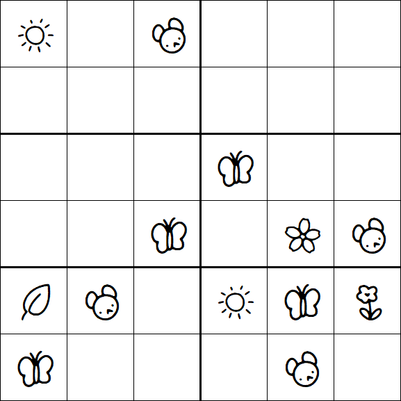 Kids Sudoku 6x6 - Difícil