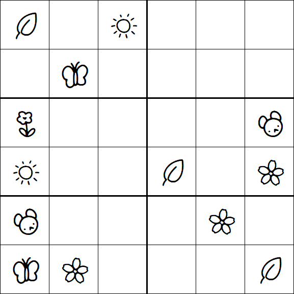 Kids Sudoku 6x6 - Difícil