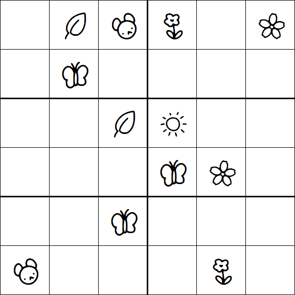 Kids Sudoku 6x6 - Difícil