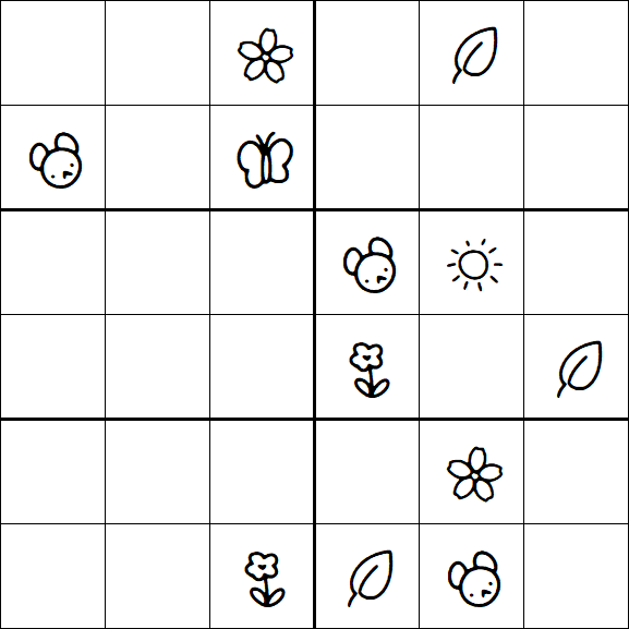 Kids Sudoku 6x6 - Difícil