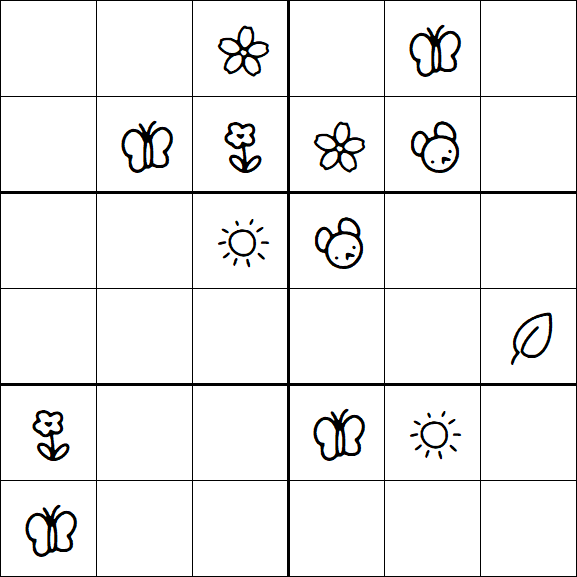 Kids Sudoku 6x6 - Difficile