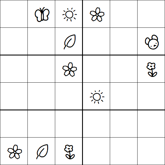 Kids Sudoku 6x6 - Difícil