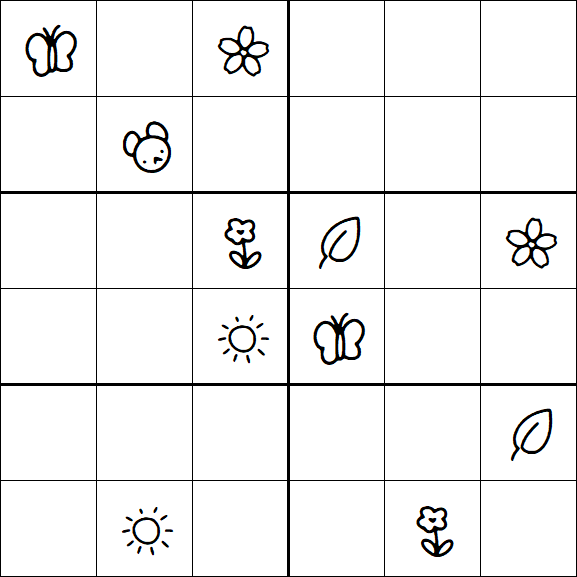 Kids Sudoku 6x6 - Difícil