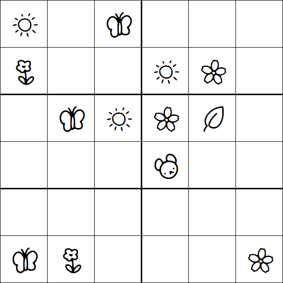 Kids Sudoku 6x6 - Difficile