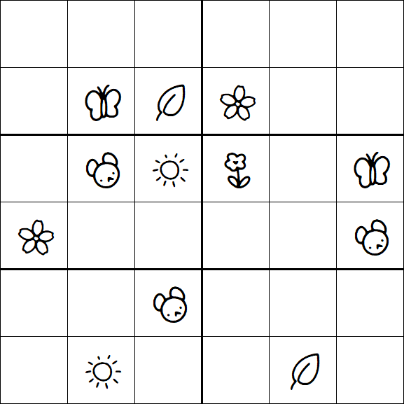 Kids Sudoku 6x6 - Difícil