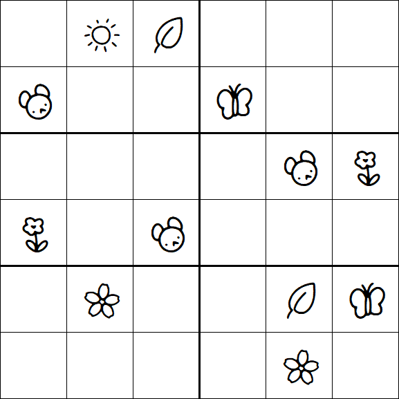 Kids Sudoku 6x6 - Difícil