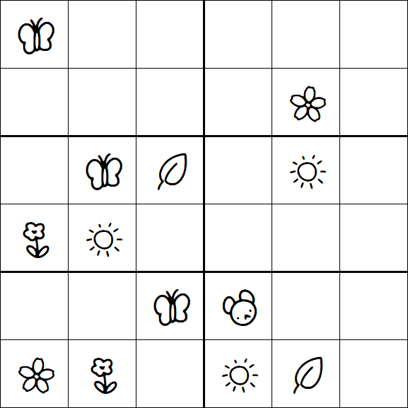 Kids Sudoku 6x6 - Difícil