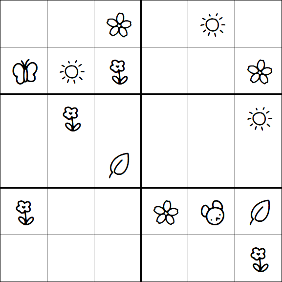 Kids Sudoku 6x6 - Difficile