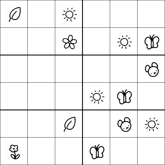 Kids Sudoku 6x6 - Difícil