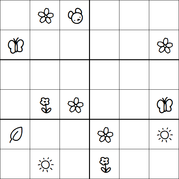 Kids Sudoku 6x6 - Difícil