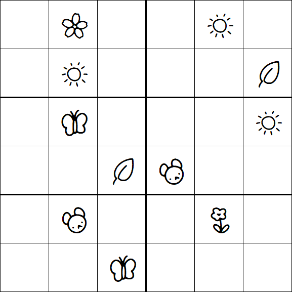 Kids Sudoku 6x6 - Difícil