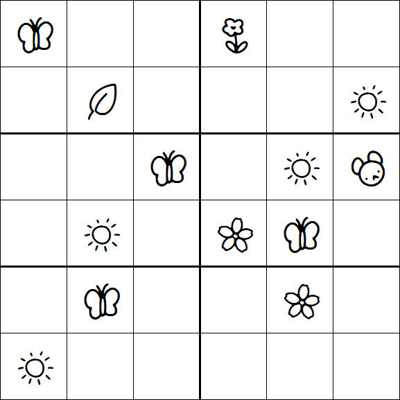 Kids Sudoku 6x6 - Difícil