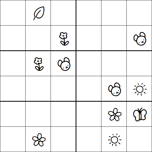 Kids Sudoku 6x6 - Difícil