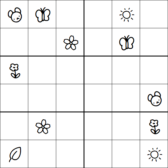 Kids Sudoku 6x6 - Difícil