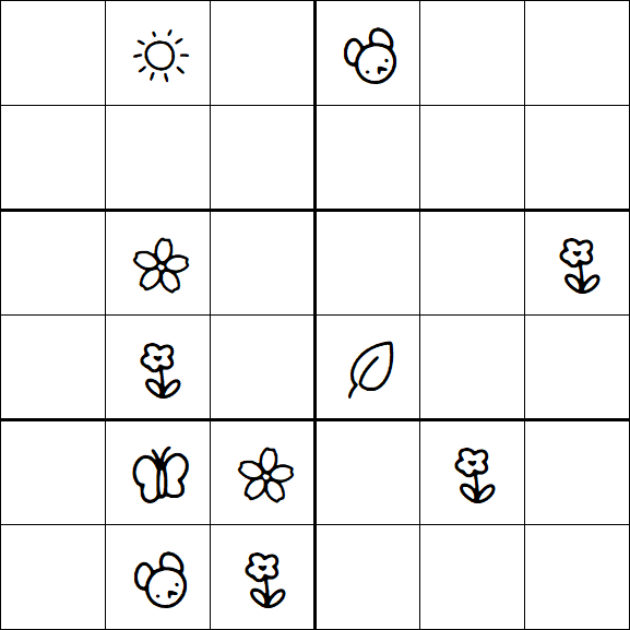 Kids Sudoku 6x6 - Difícil