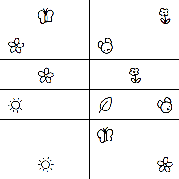 Kids Sudoku 6x6 - Difícil