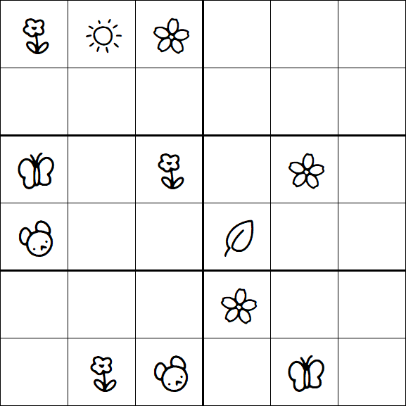 Kids Sudoku 6x6 - Difícil