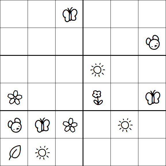 Kids Sudoku 6x6 - Difficile