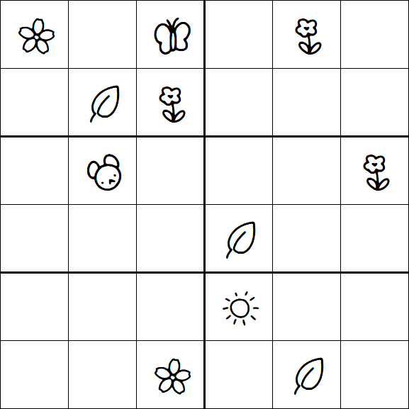 Kids Sudoku 6x6 - Difícil
