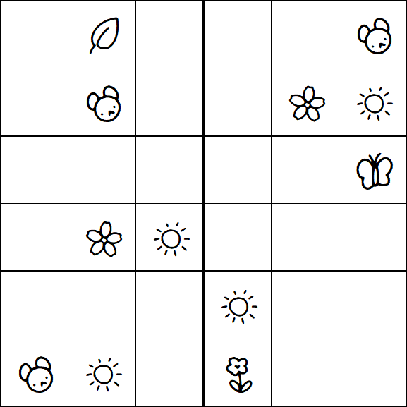 Kids Sudoku 6x6 - Difícil