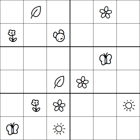Kids Sudoku 6x6 - Difícil