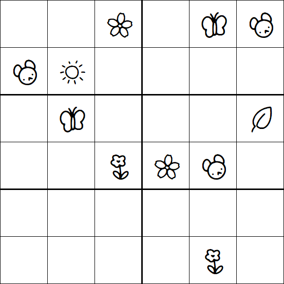 Kids Sudoku 6x6 - Difícil