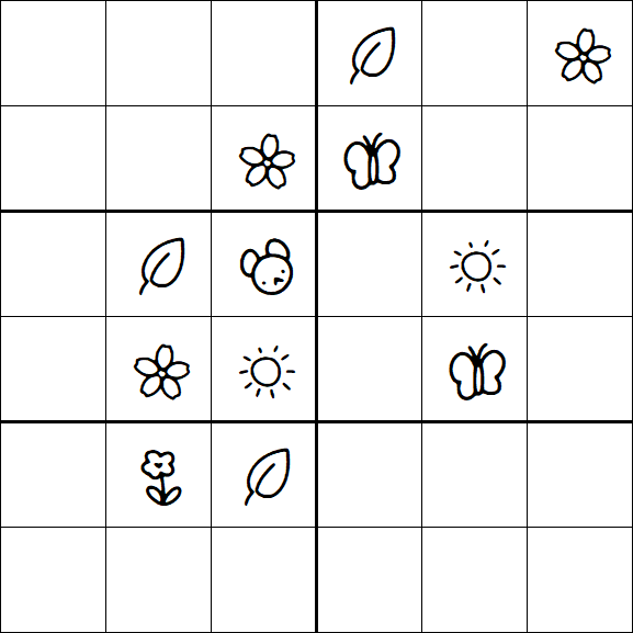 Kids Sudoku 6x6 - Difícil
