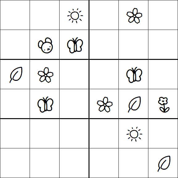 Kids Sudoku 6x6 - Difícil