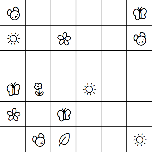 Kids Sudoku 6x6 - Difficile