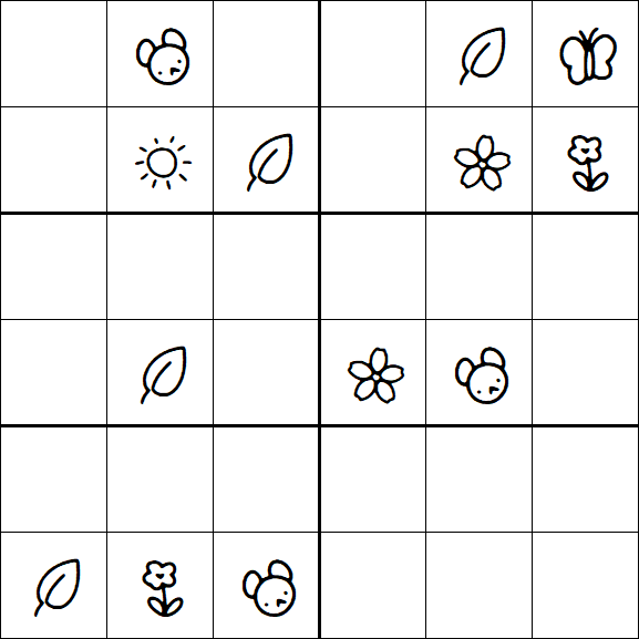 Kids Sudoku 6x6 - Difícil