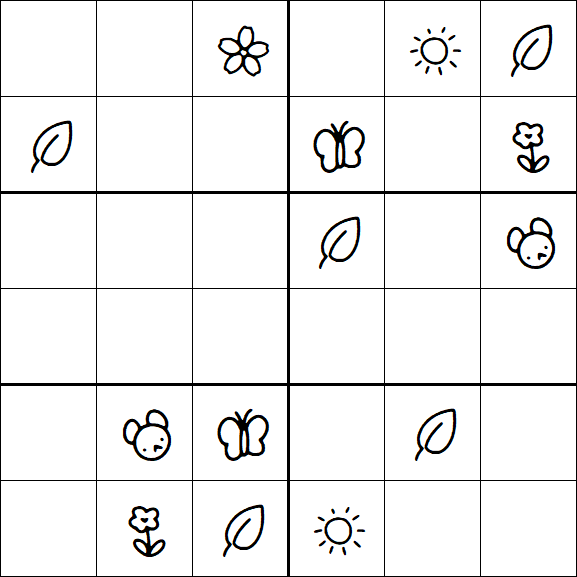 Kids Sudoku 6x6 - Difícil