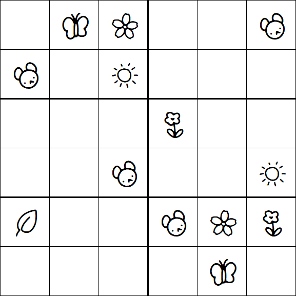 Kids Sudoku 6x6 - Difícil