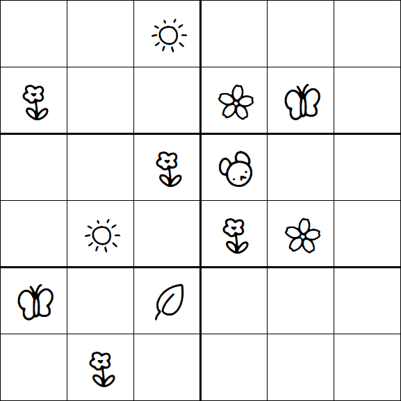 Kids Sudoku 6x6 - Difficile