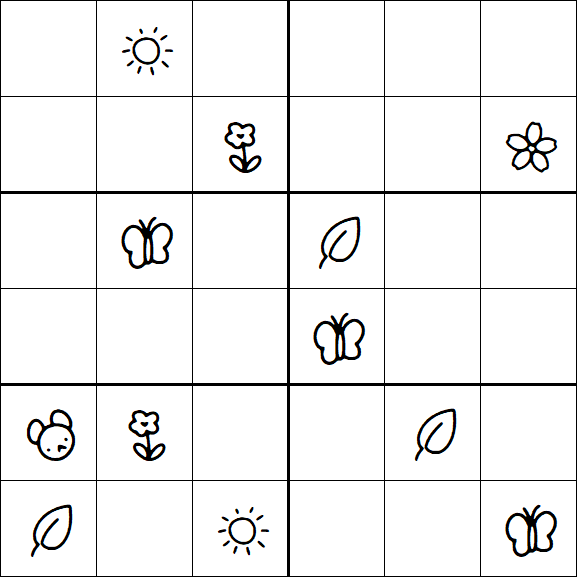 Kids Sudoku 6x6 - Difícil