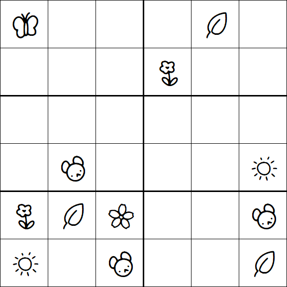 Kids Sudoku 6x6 - Difícil