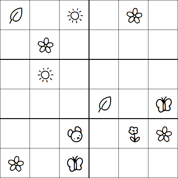 Kids Sudoku 6x6 - Difícil