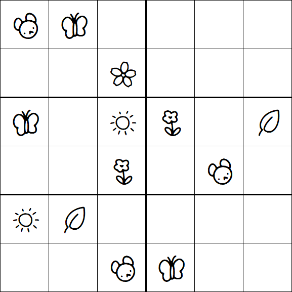 Kids Sudoku 6x6 - Difícil