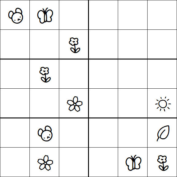 Kids Sudoku 6x6 - Difícil