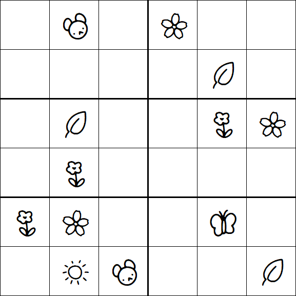 Kids Sudoku 6x6 - Difícil